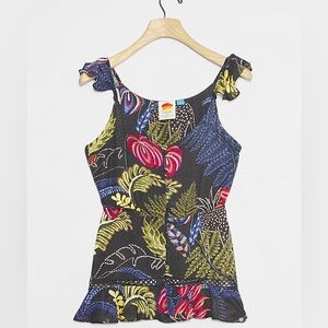 Farm Rio Nina Ruffled Cami. Size L